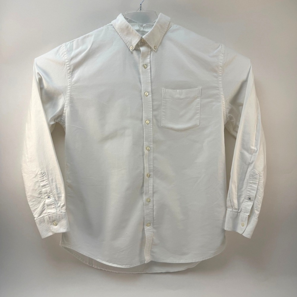 Old Navy Men's Regular Fit Oxford Shirt Stretch White, Long Sleeve, XL - Picture 2 of 14
